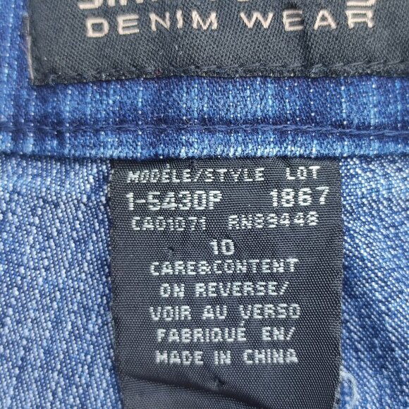 Simon Chang Jeans women's size 10  blue colour wide leg classic minimalist denim - Picture 6 of 13